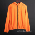 Λεπτό φερμουάρ πολυεστέρα Αθλητισμού Windbreaker Jacket